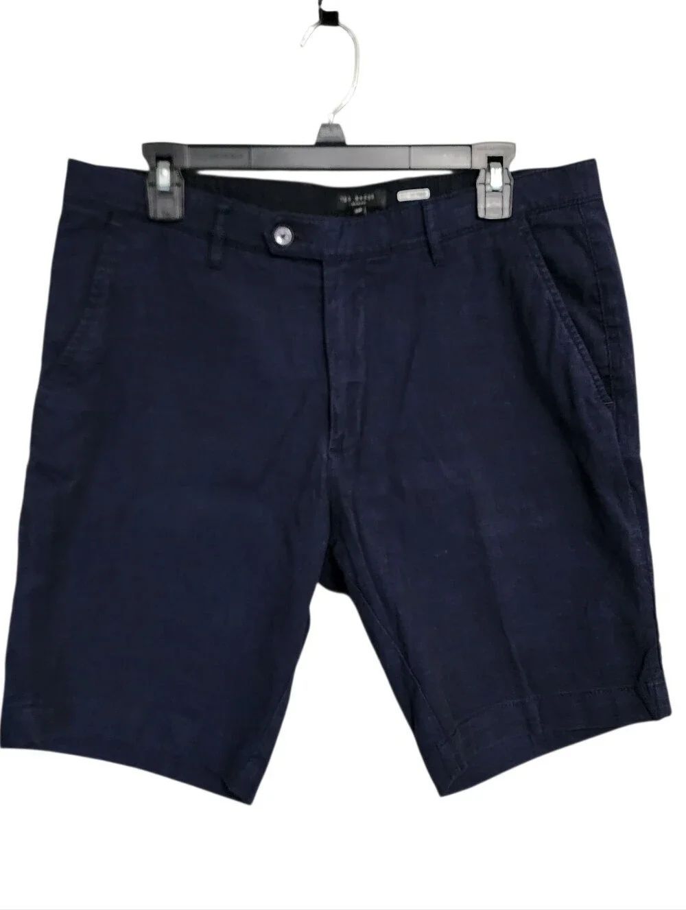 Ted Baker London Mens Shorts 34 Navy Blue Flat Front